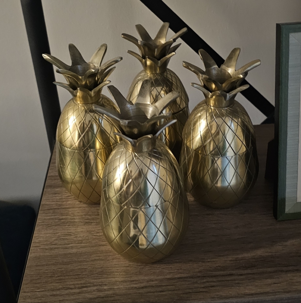Decorative Pineapple Accent - Set of 4